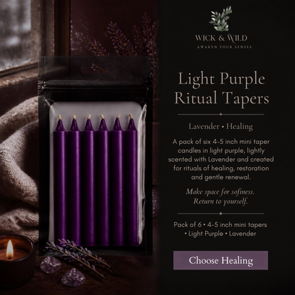 Lavendar Healing Ritual Candles